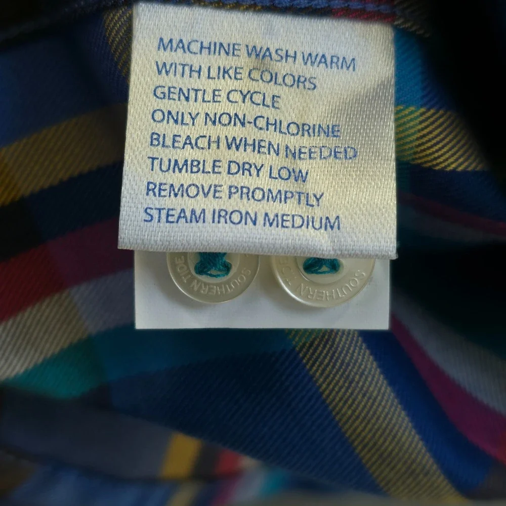 Southern Tide Men s Classic Fit Plaid Long Sleeve Button‎ Up Shirt Size 2XL
